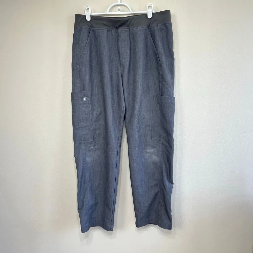Figs Axim Cargo Scrub Pants Graphite Gray Medium Short Men